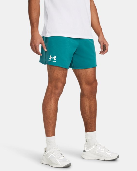 Men's UA Rival Terry 6" Shorts, Blue, pdpMainDesktop image number 0